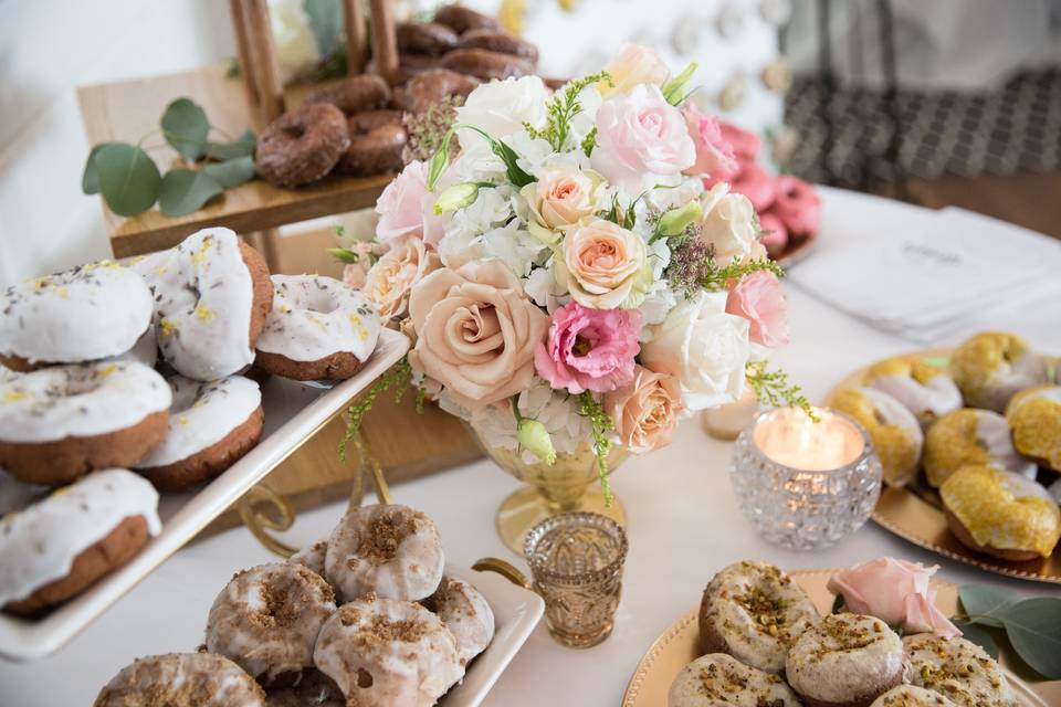 Bouquets double as decorations
