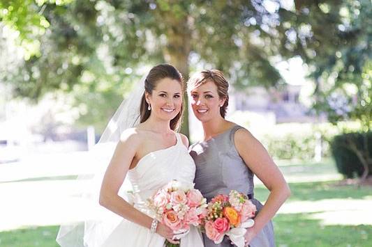 Bride Kyla and Bridesmaid Britt!