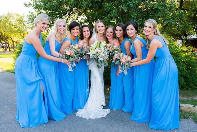 Bride and bridesmaids