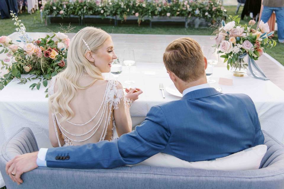 Reception candid moment