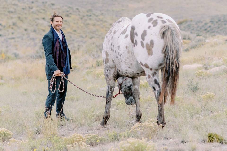 Groom with his horse