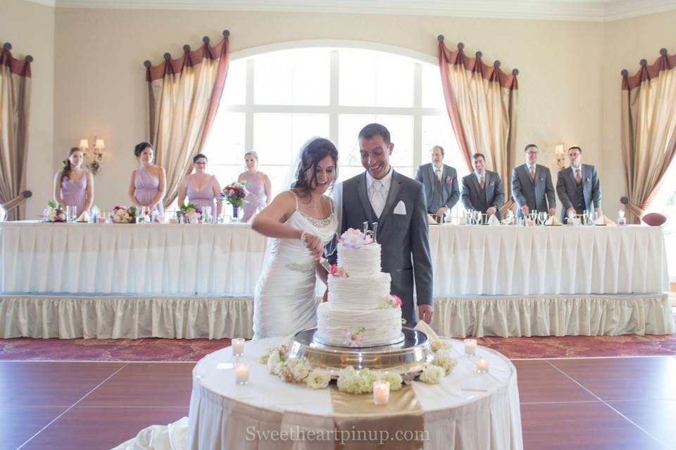 Cutting the cake