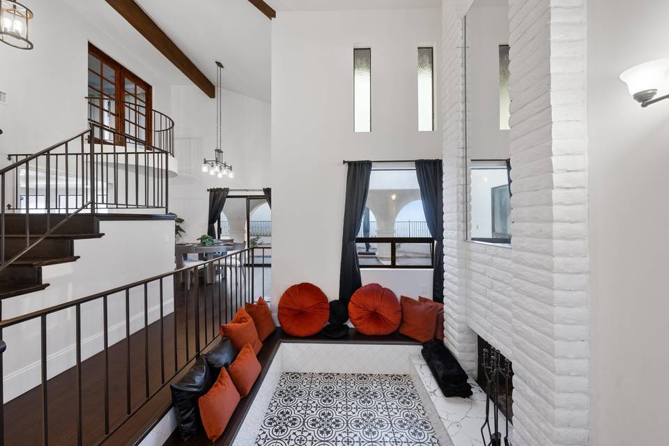 Fireplace seating