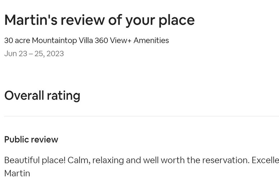 Vacation Stay Review