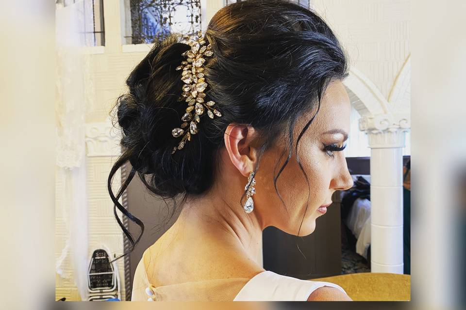 Dark hair updo