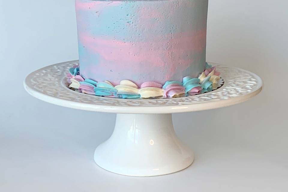 Pastel swirled cake