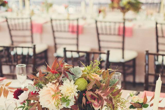Table set up with centerpiece