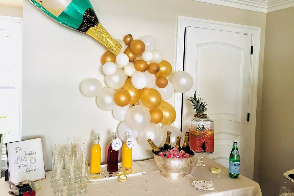 Champagne bubble decor