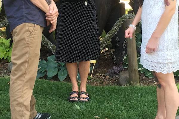 With the happy couple