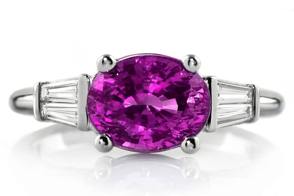 Custom Purple Sapphire Ring