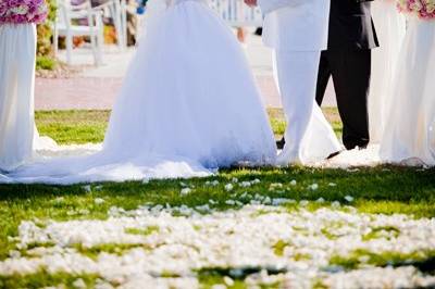 Couple holding hands