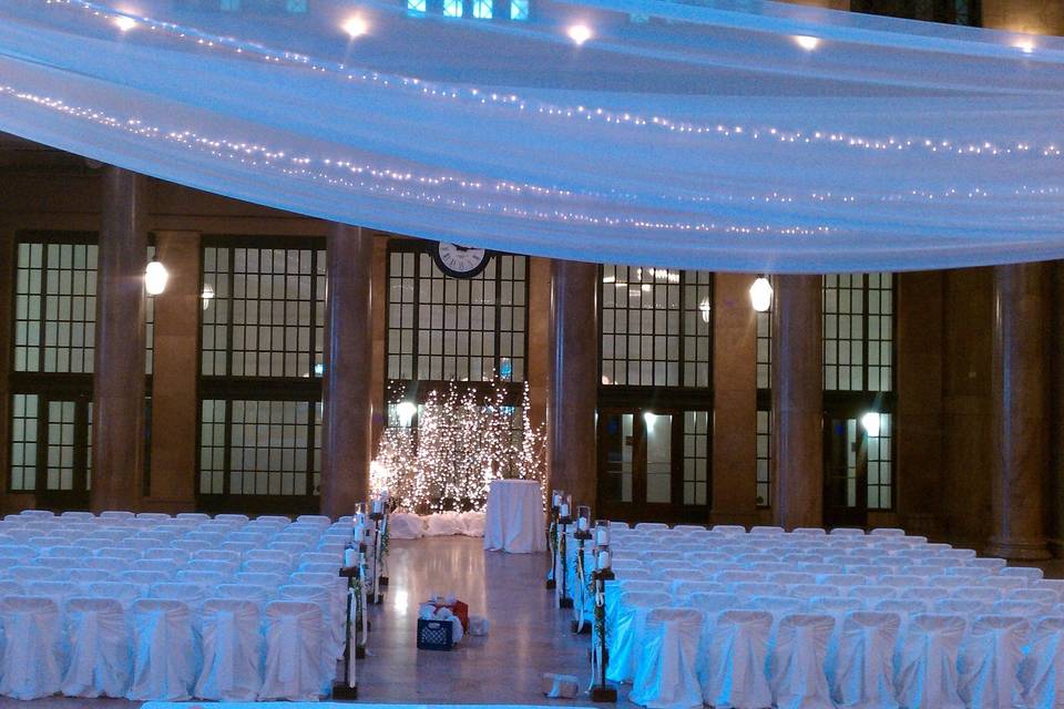 Indoor wedding area