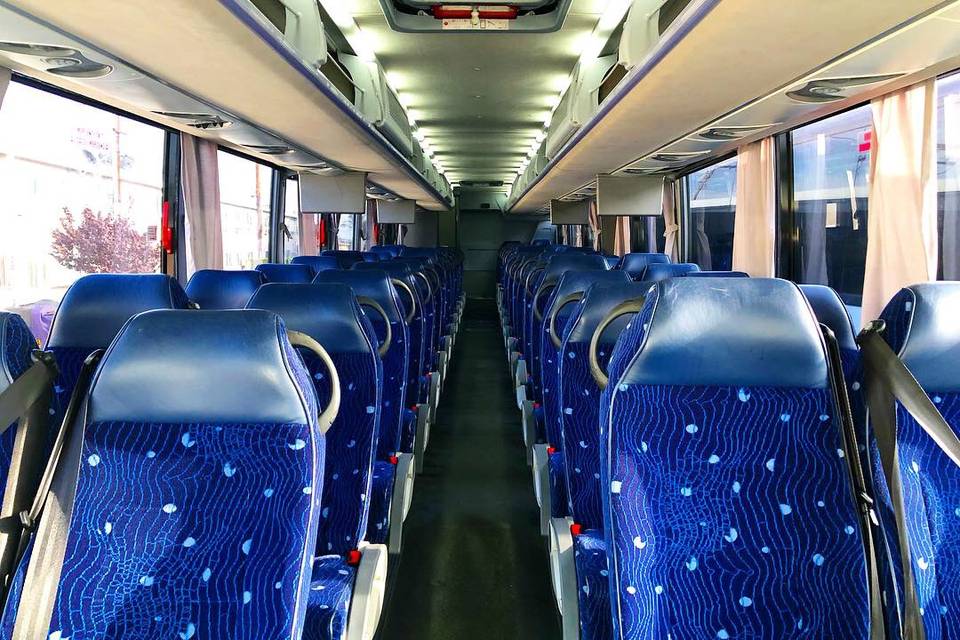 56 passenger bus interior