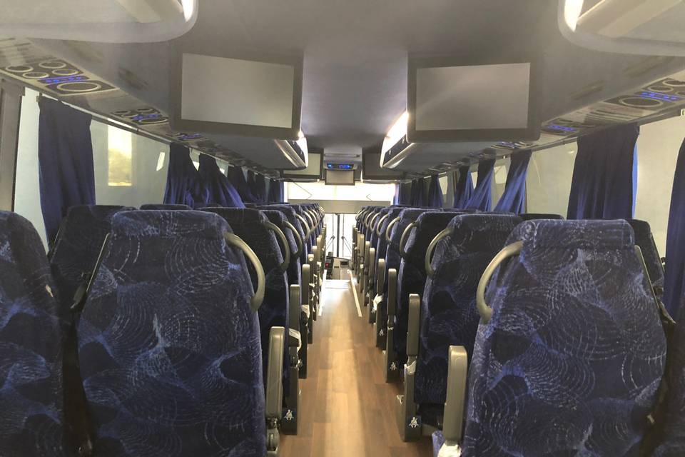 54 passenger bus aisle