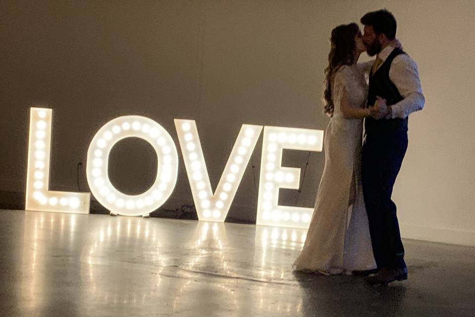 First dance w/ love sign