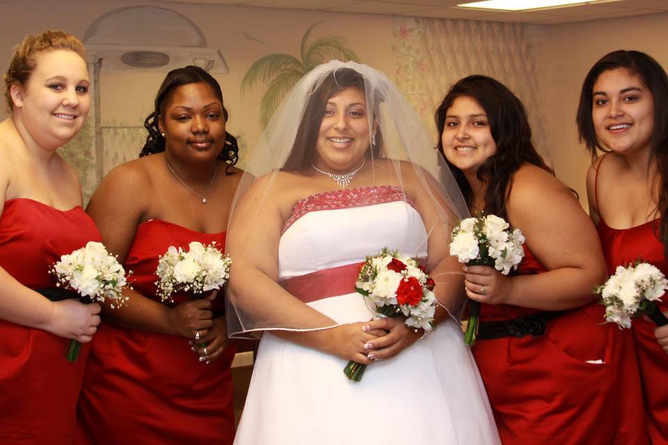 Bride and her bridal party