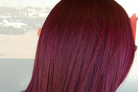 Bright hair color