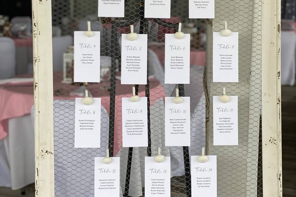 Table assignment sign