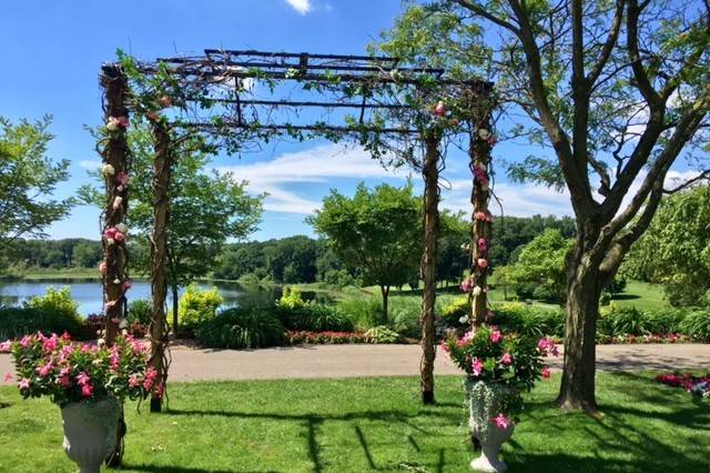 Outdoor wedding area