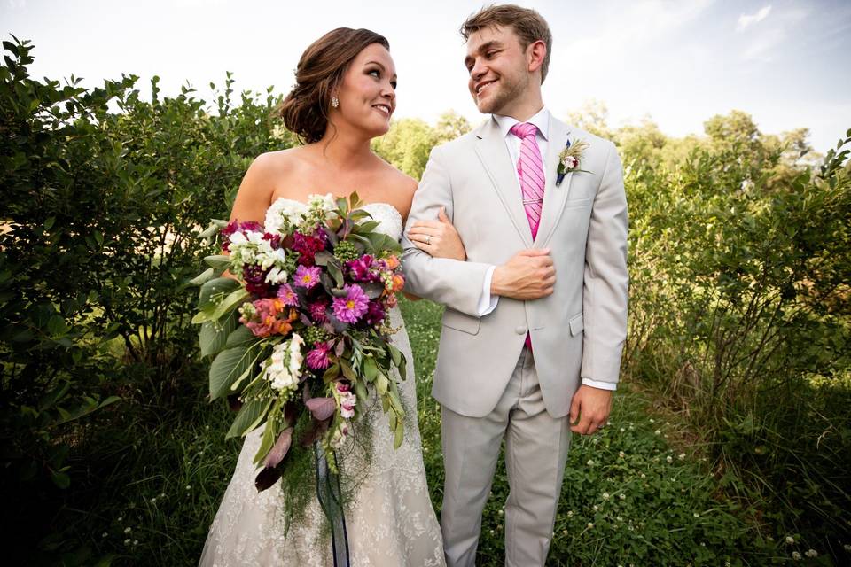 Summer cascade bouquet