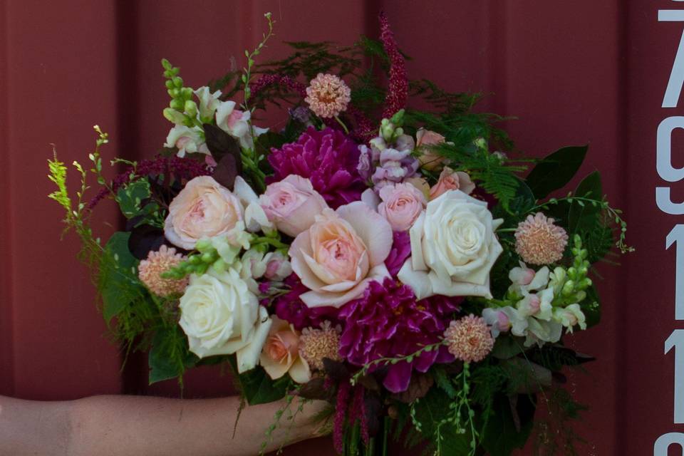 Summer built bridal bouquet