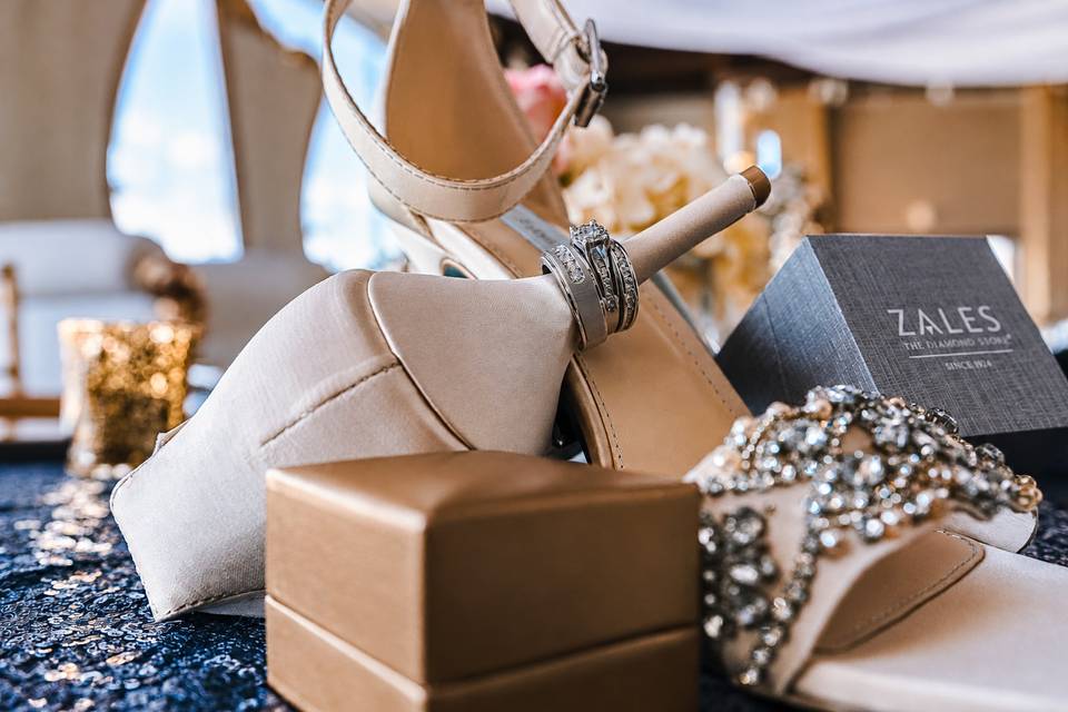 Wedding day accessories detail