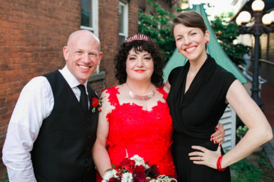 With the officiant
