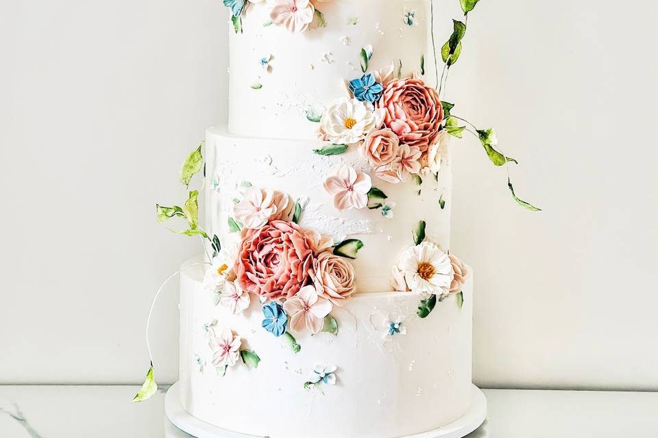 A Southern-Belle Wedding Cake