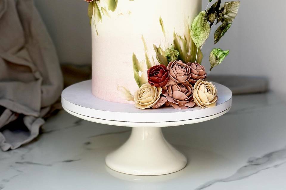 Vintage Rose & Lace - Decorated Cake by Karens Crafted - CakesDecor