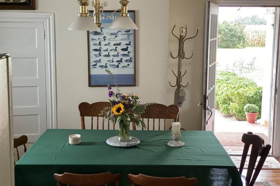 Main kitchen breakfast table