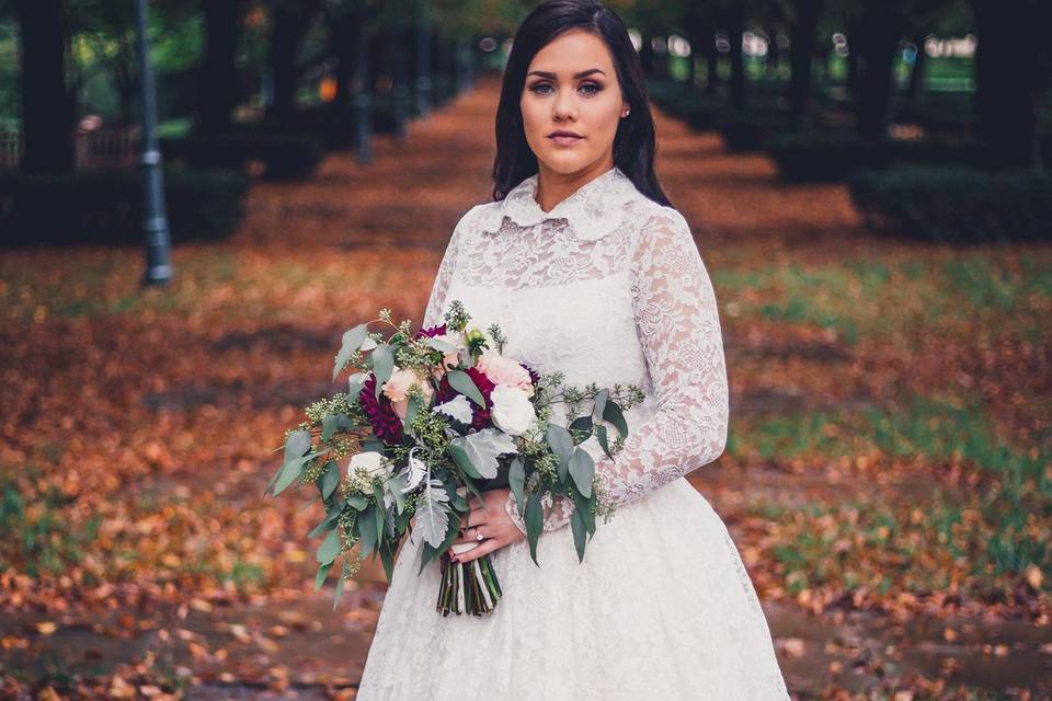 Fall wedding gown