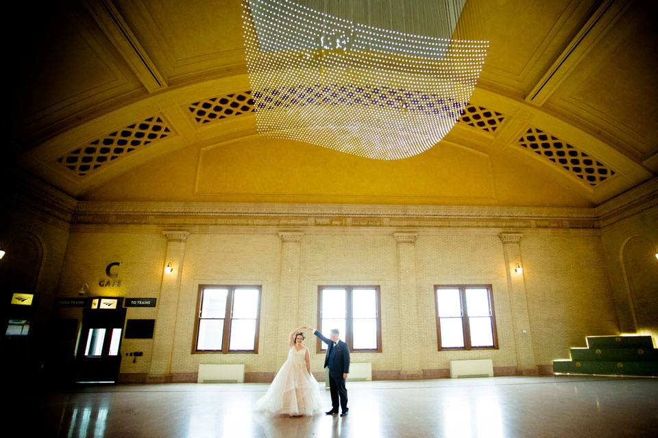 Bride and Groom at Union Depot