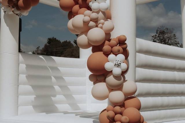 Luxury white bounce house