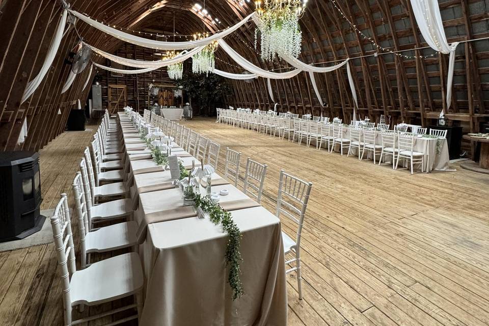 Barn Reception Setup