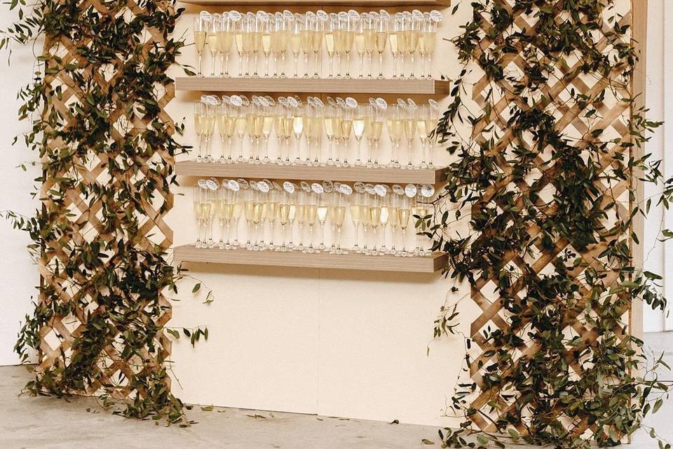 Custom Champagne Wall