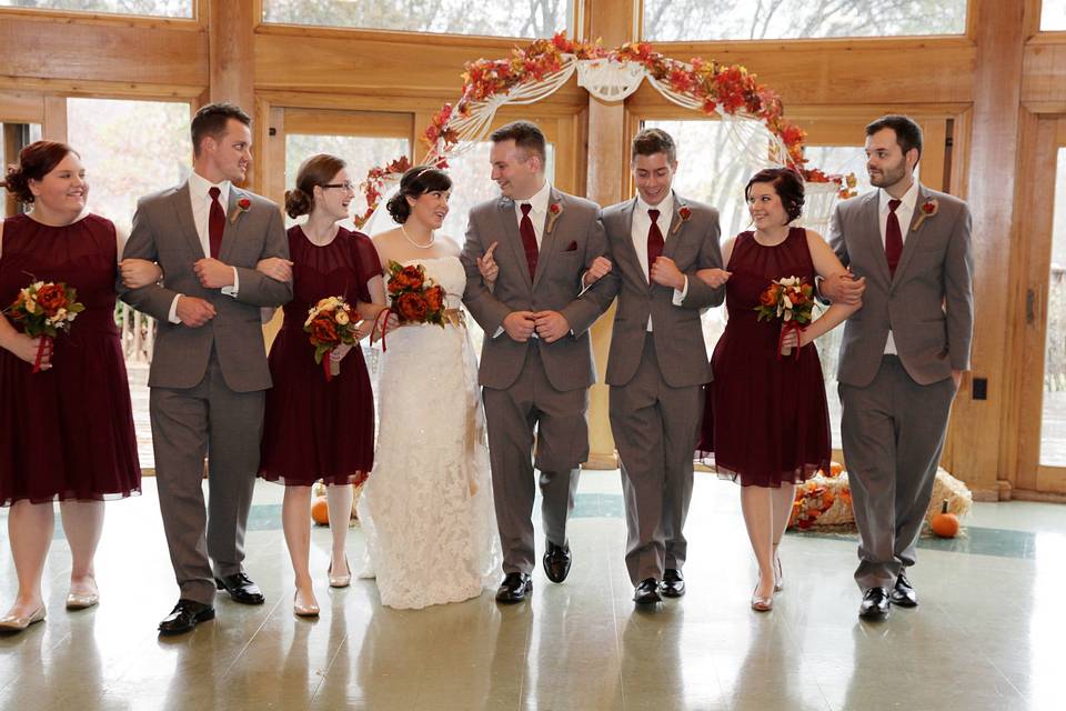 Autumn wedding ceremony