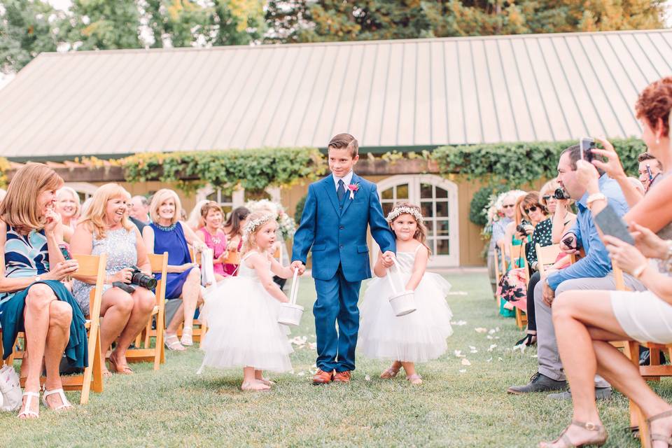 Ring bearer and flower girls