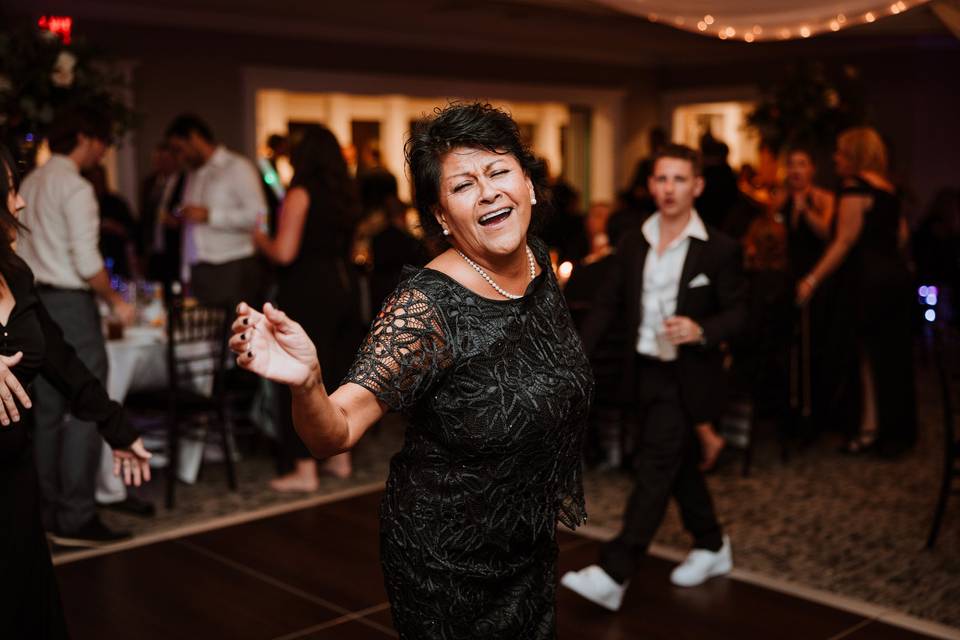 Woman dancing on dance floor