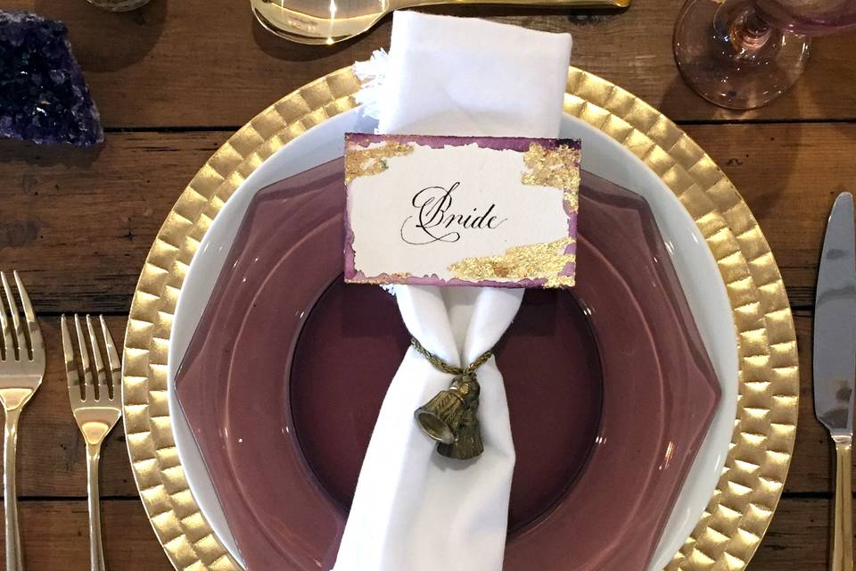 Calligraphy - place cards