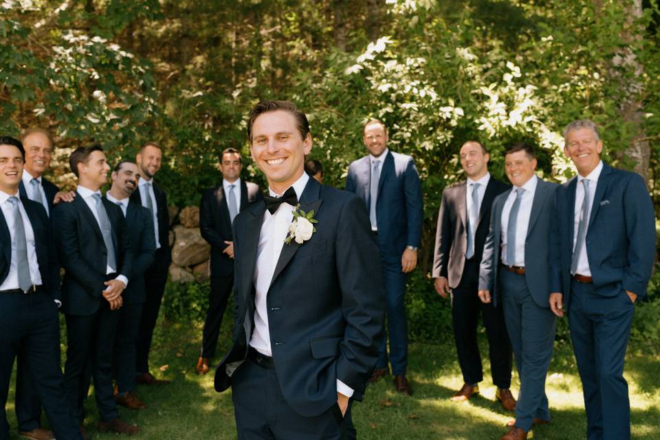 Groom and party