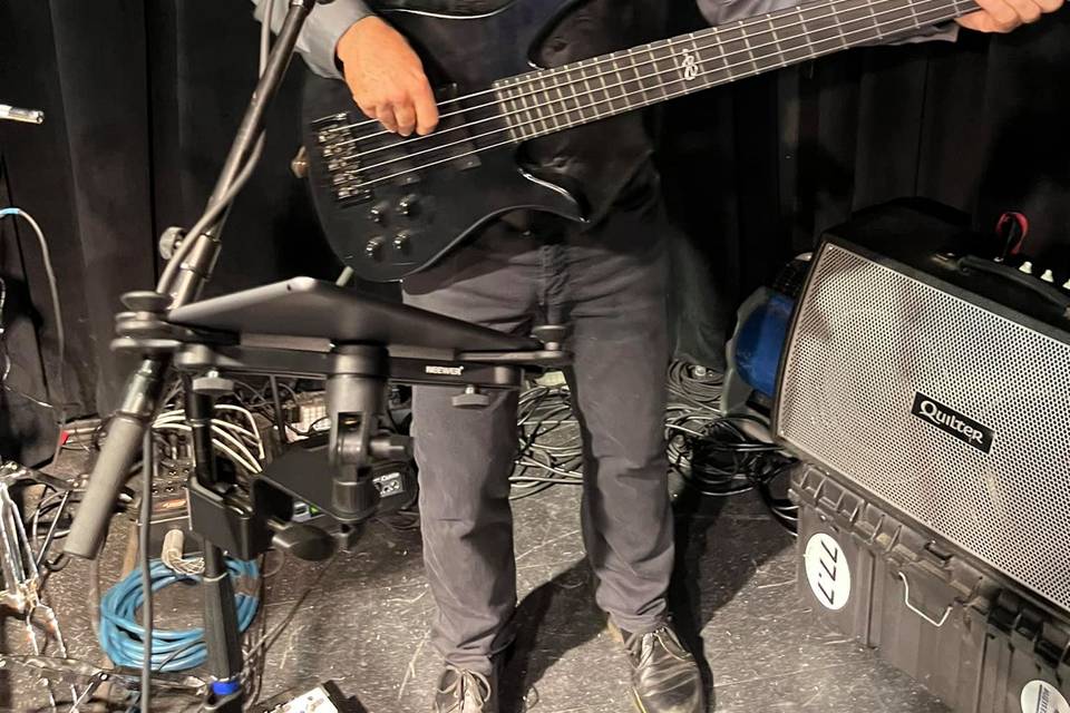 Mike plays bass