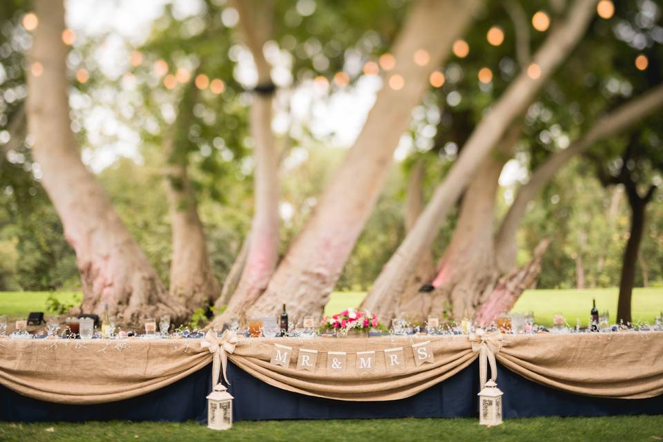 Head table in all it's gloryPhoto by DC Photography Studios