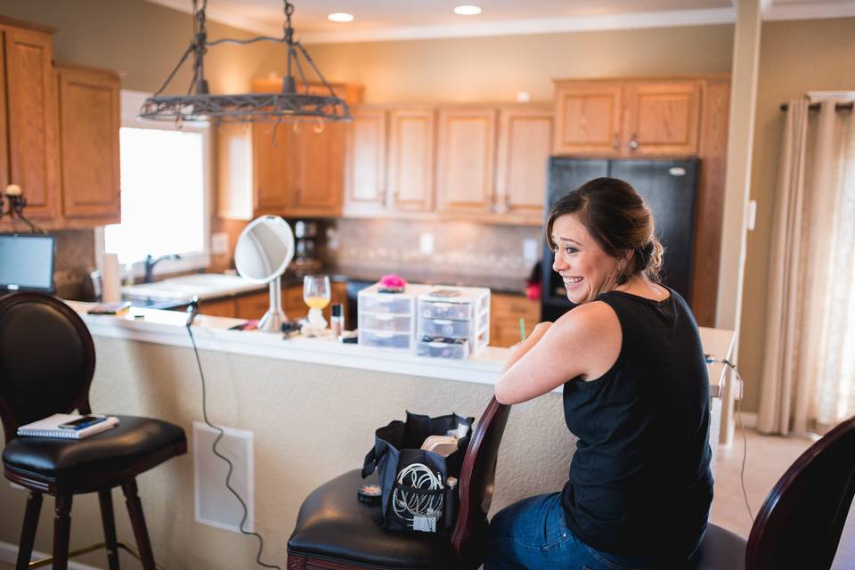 Our Ranch House has ample space for your bridal party to relax and get ready for the festivities! Photo by DC Photography Studios