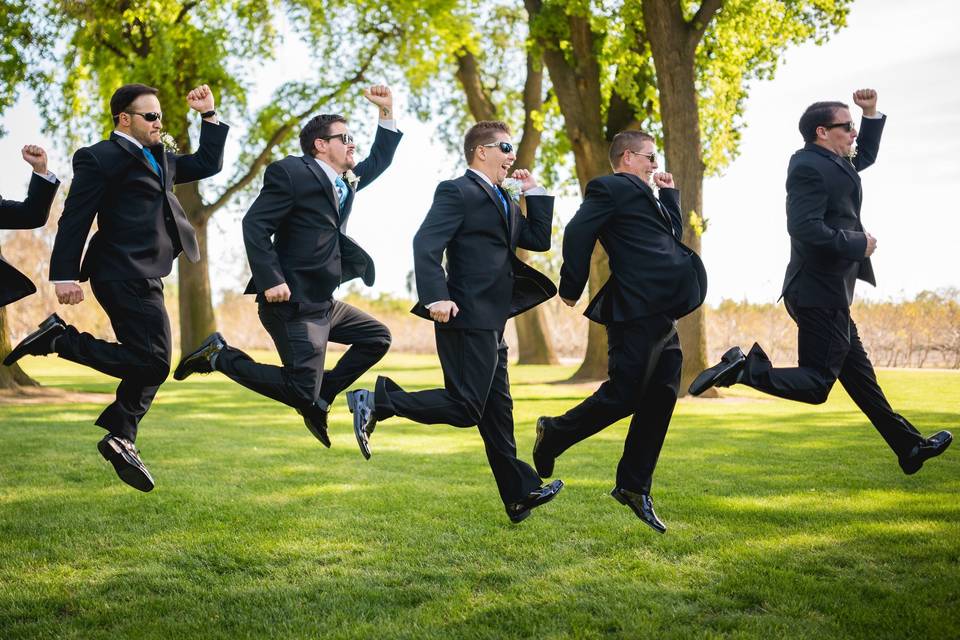 | Mario Jump |  These groomsmen had so much spunk & personality!Photo by DC Photography Studios