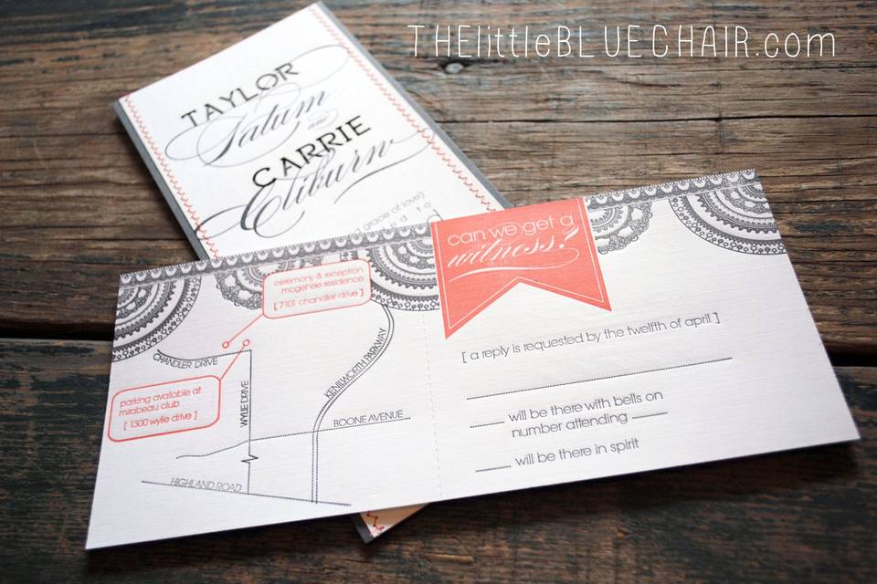 custom letterpress wedding suite