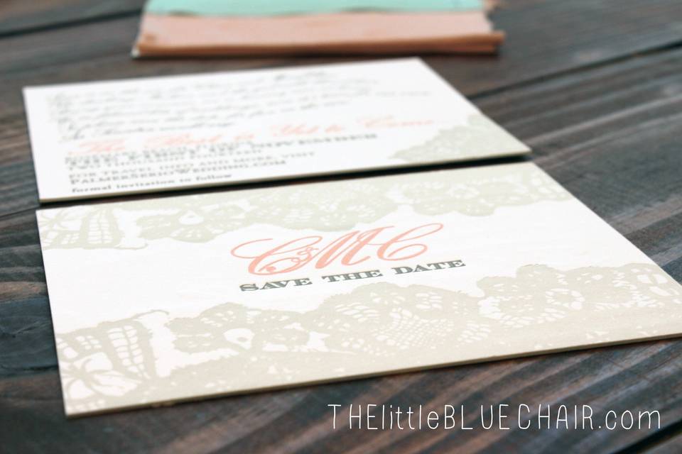 custom letterpress save the dates