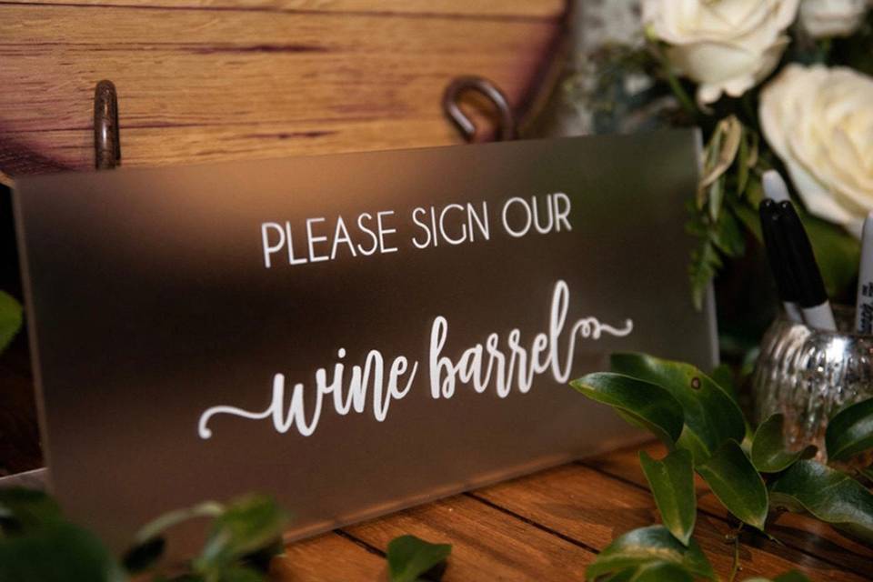 Acrylic guest book sign
