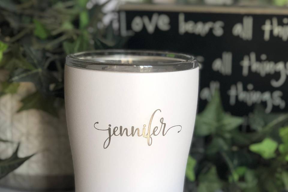 Personalized metal tumblers