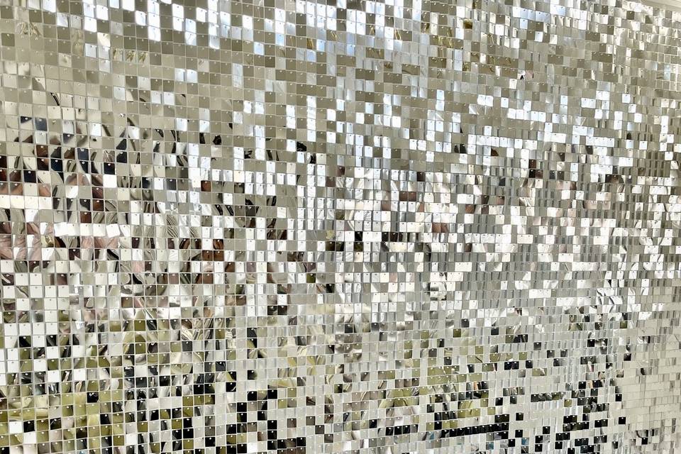 Shimmering Silver Wall