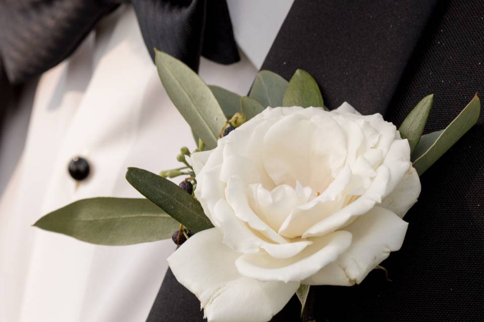 White Boutonniere